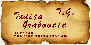 Tadija Grabovčić vizit kartica
